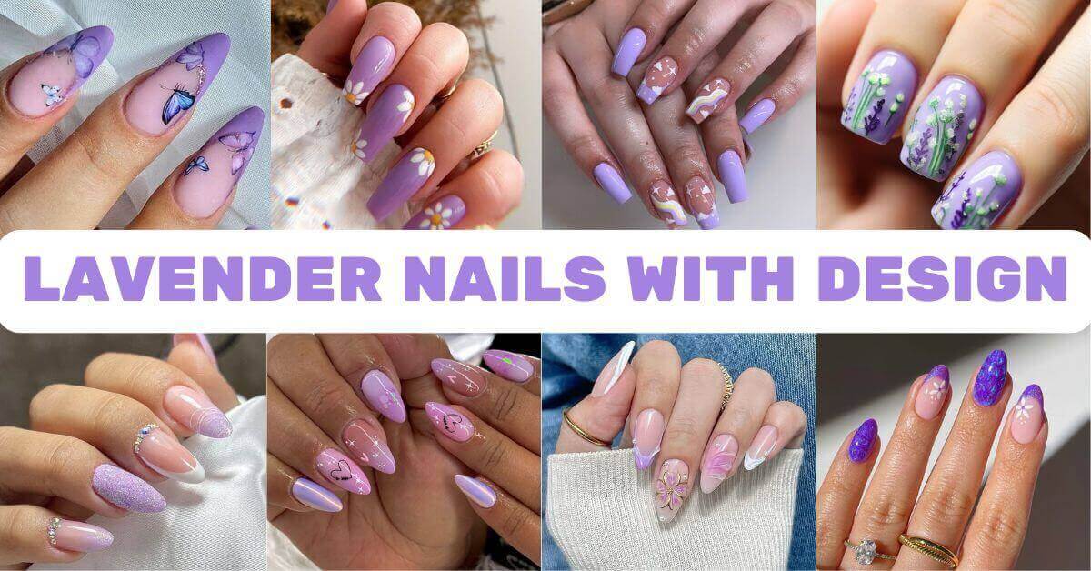 Lavender Nails with Design