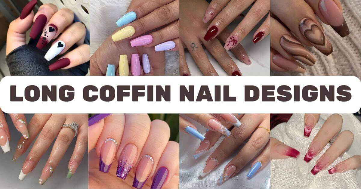 Long Coffin Nail Designs