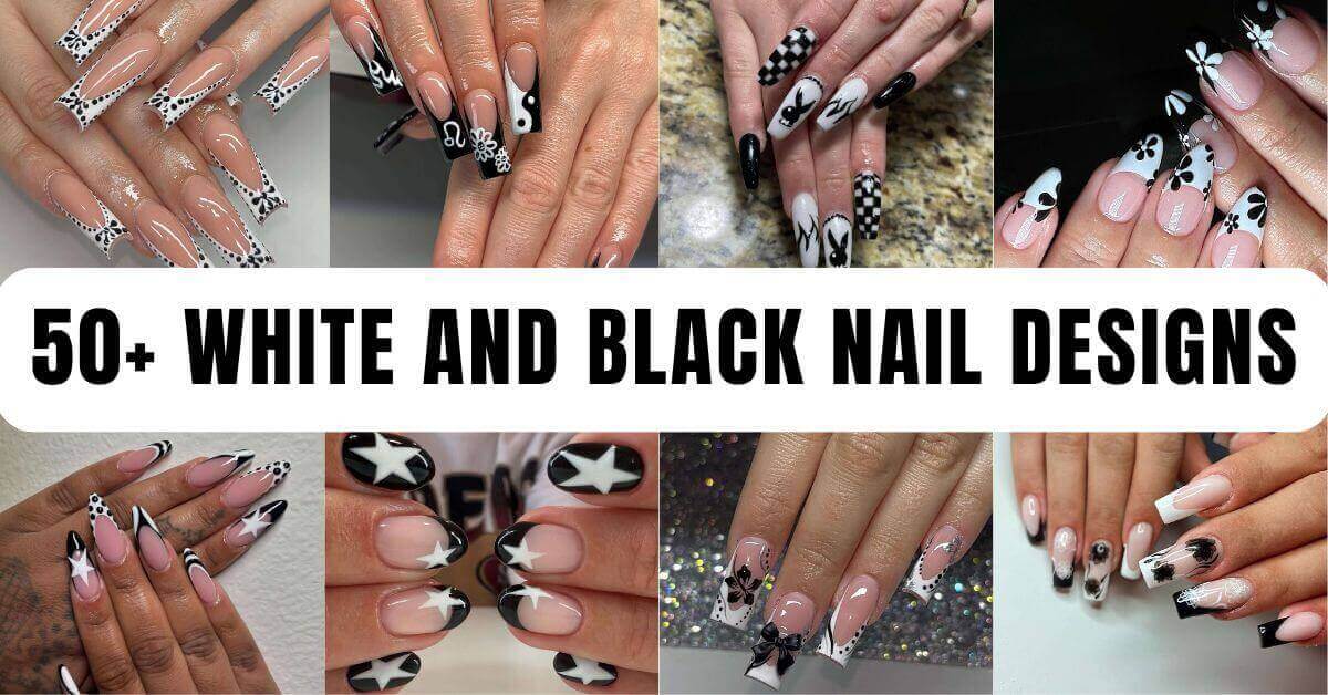 White and Black Nail Designs