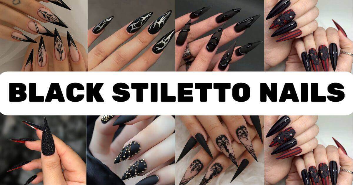 Black Stiletto Nails