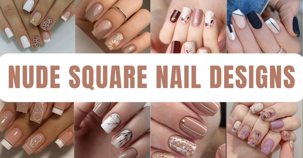 Nude Square Nails