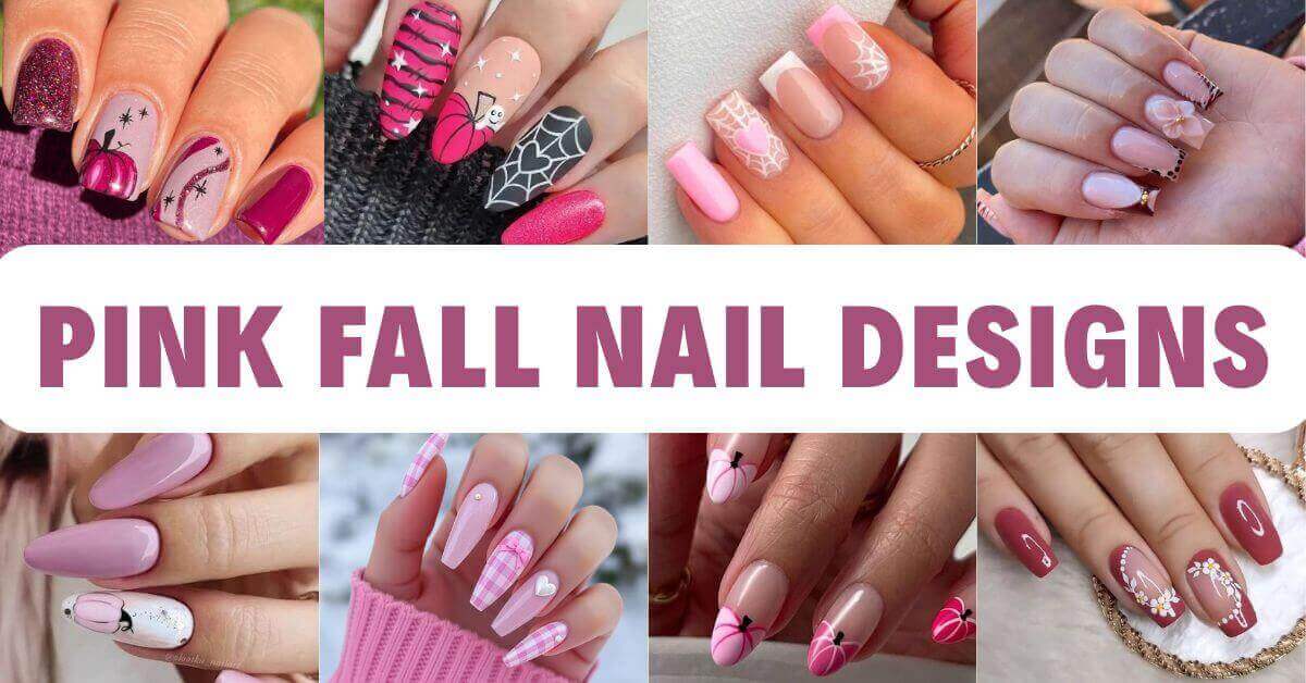 Pink Fall Nails