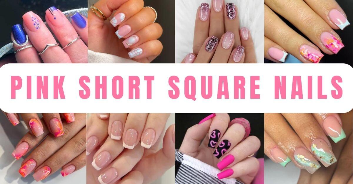 Pink Short Square Nails