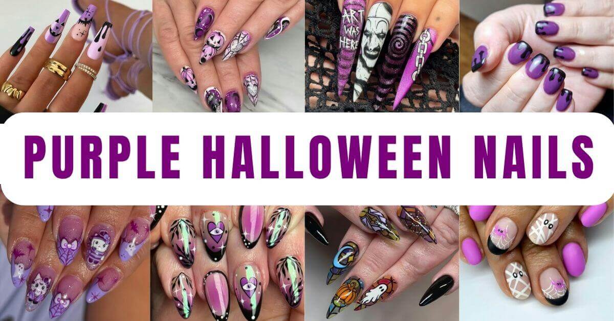 Purple Halloween Nails