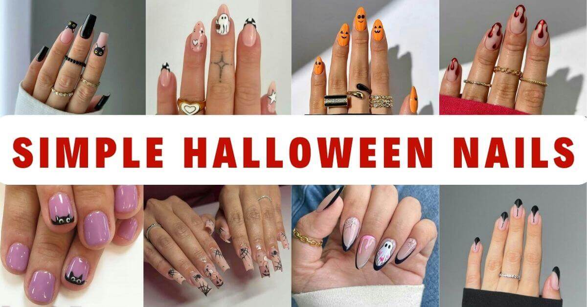 Simple Halloween Nails