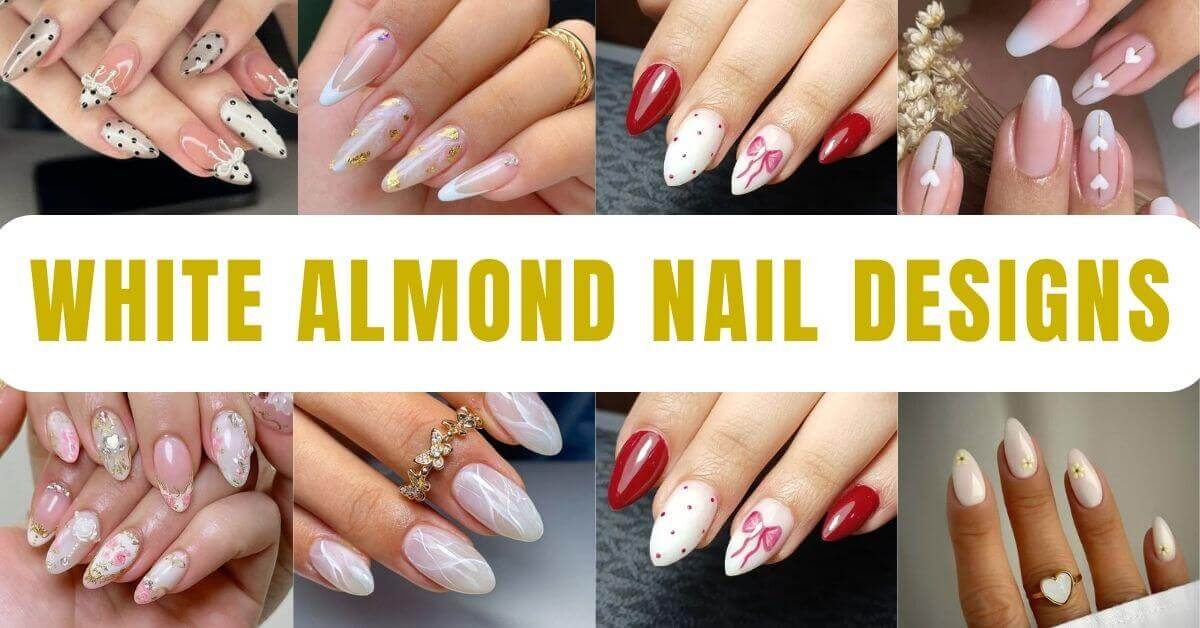 White Almond Nails