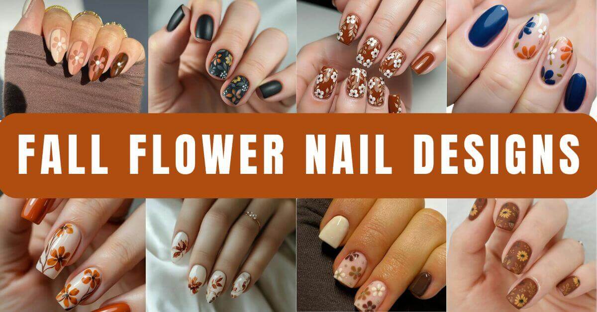 Fall Flower Nails