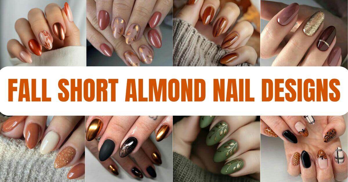 Fall Short Almond Nails