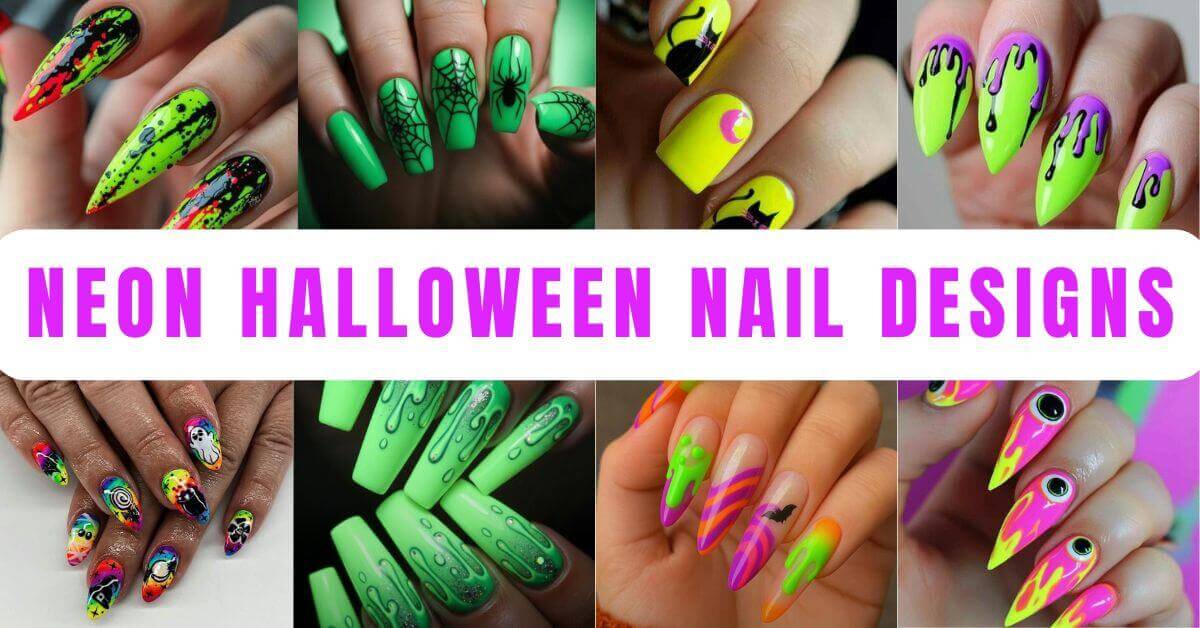 Neon Halloween Nails