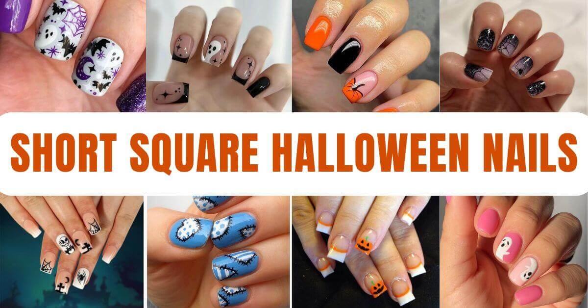 Short Square Halloween Nails