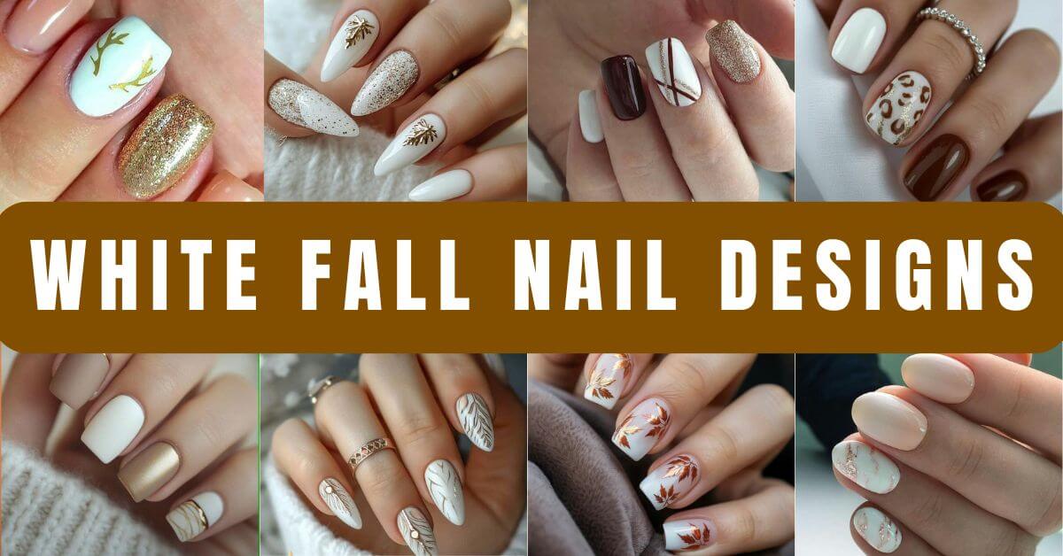 White Fall Nails