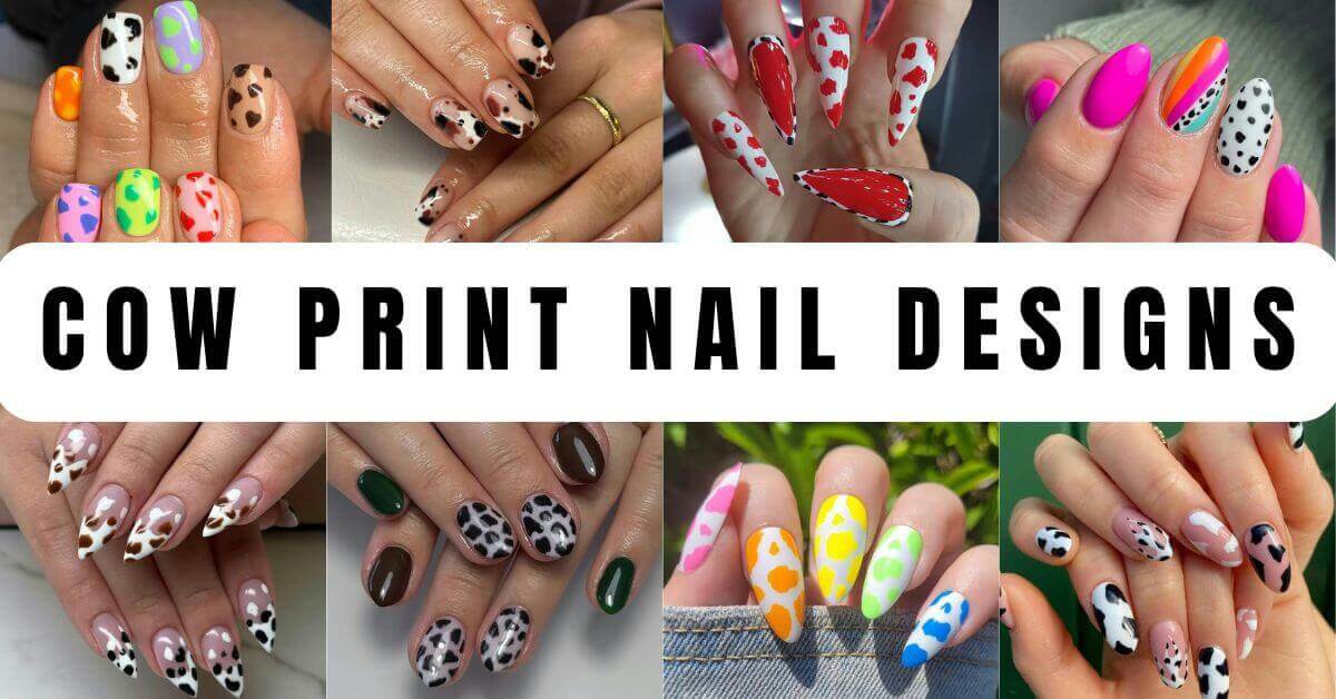 Cow Print Nails