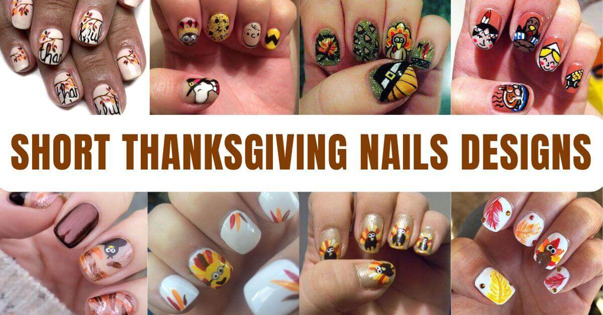 Short Thanksgiving Nails Designs