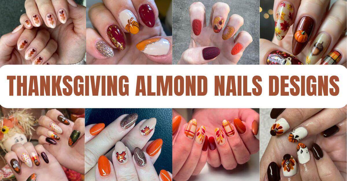 Thanksgiving Almond Nails